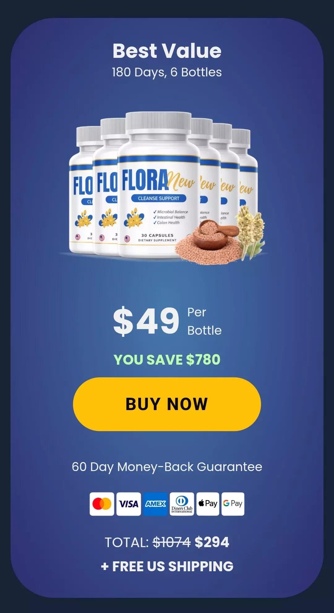 FloraNew™ 6 bottles pricing